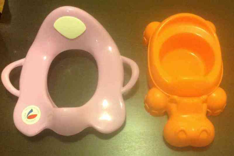 Orinal, reductor de wc y taburete.