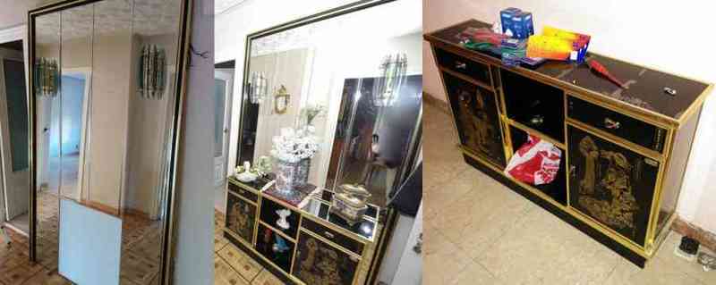 Mueble recibidor con espejo