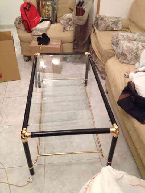 Mesa baja de comedor, de cristal