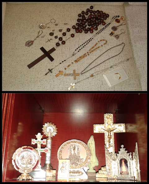 Regalo lote de objetos y souvenirs religiosos