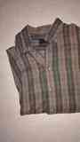 Camisa de cuadros marron y negra. Talla L(cata15)