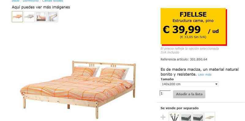 Cama y colchón IKEA