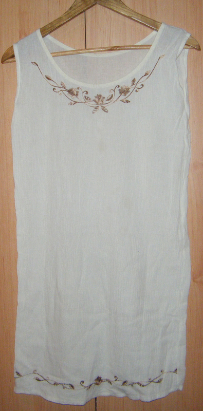 Vestido blanco tela fina.