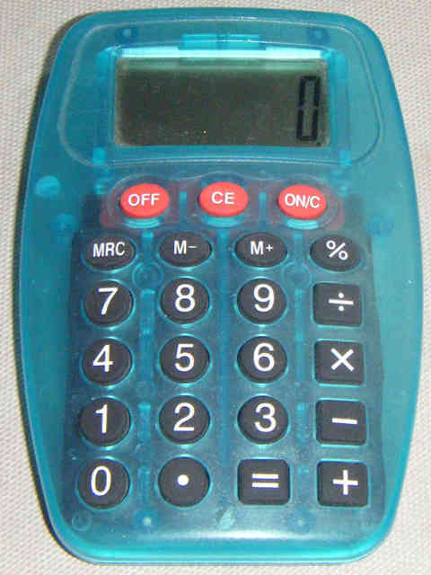 Calculadora de bolsillo.