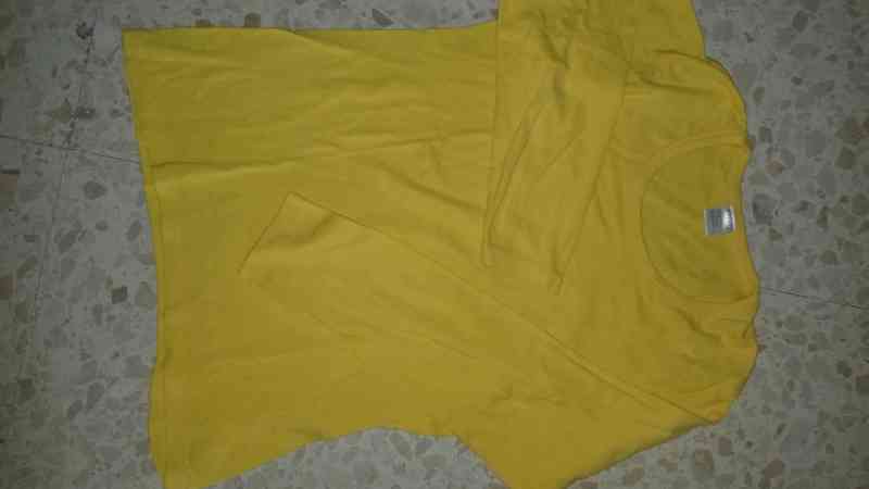 Camisa amarilla manga larga