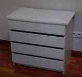 Cajonero 4 cajones, melamina blanca