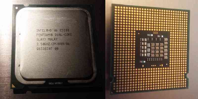 Regalo CPU Intel Dual Core E5200, LGA775, creo que funciona pero no puedo asegurarlo al 100%