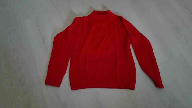 Jersey rojo de lana, talla L(recicleo)