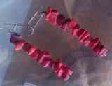 pendientes n° 3. Color rojo