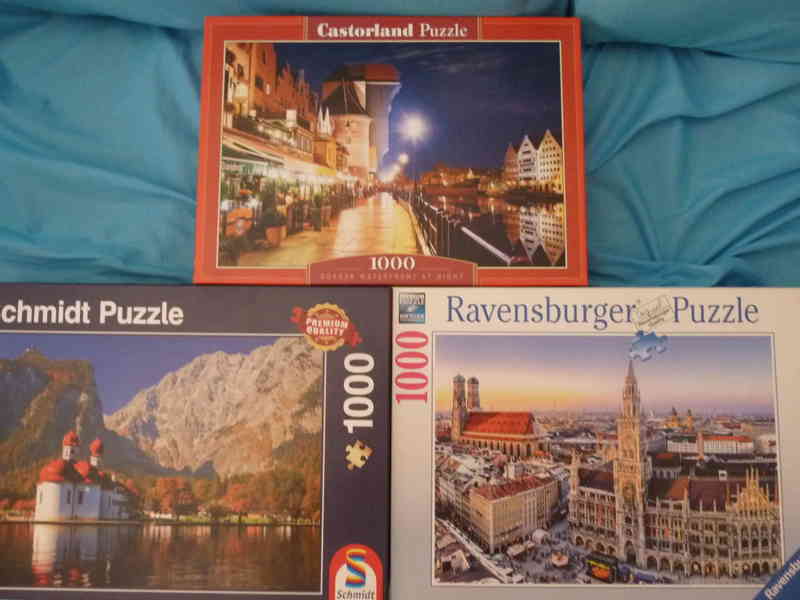 Regalo 3 puzzles de 1000 piezas.