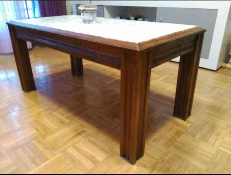 Regalo mesa de centro de madera y mármol