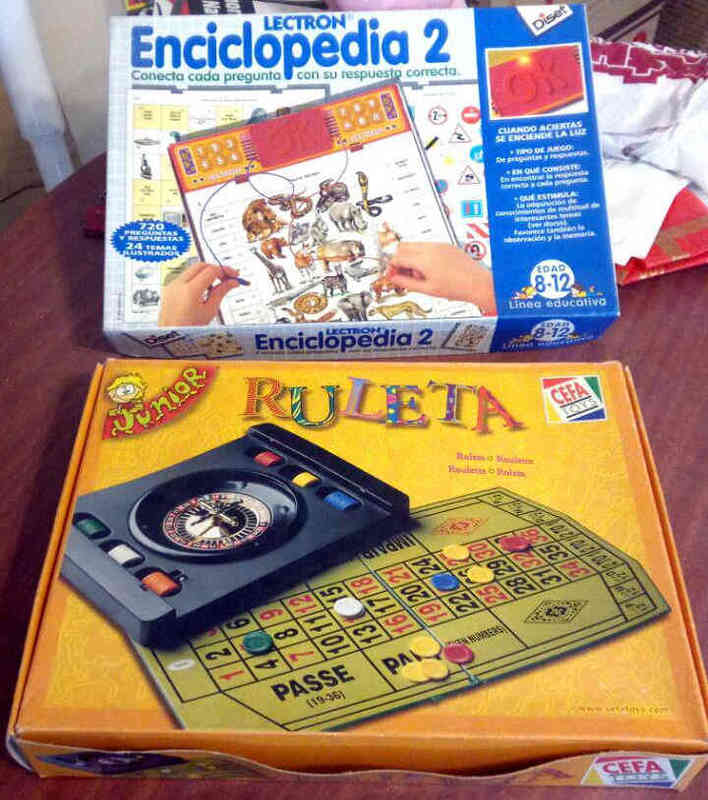 Ruleta infantil y enciclopedia electrónica