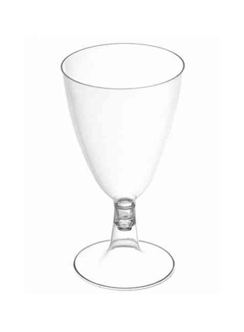 Copas de vino y champán plástico trasparente