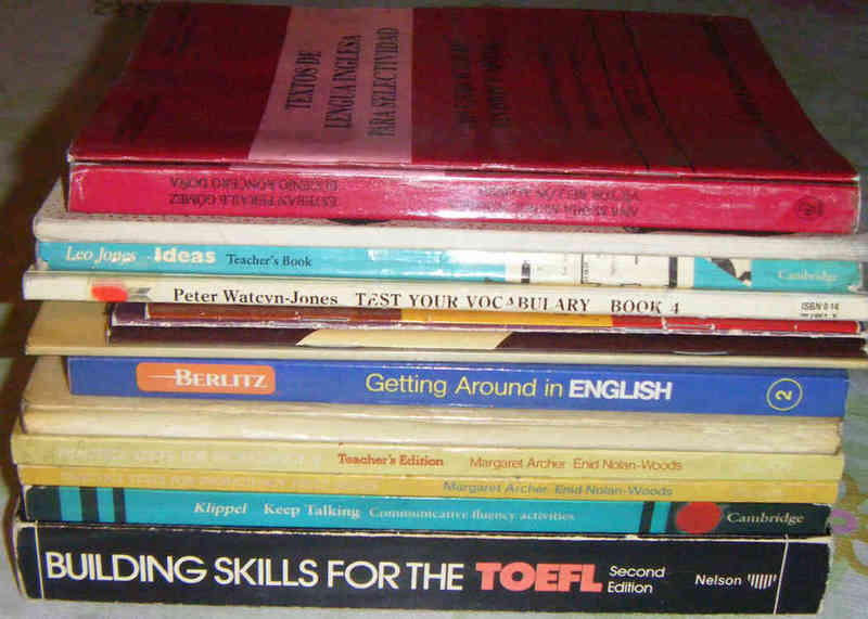 Lote de libros nº 1 de curso de inglés.