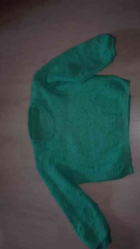Jersey verde de lanita. Talla XL(recicleo)