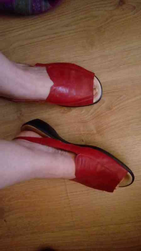 zapato verano rojo