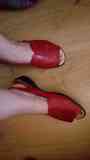 zapato verano rojo