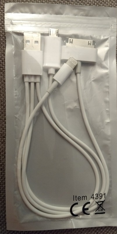 Cable cargador móvil USB