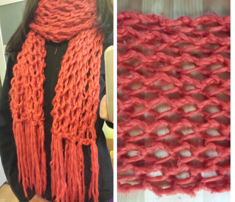 Bufanda roja/coral