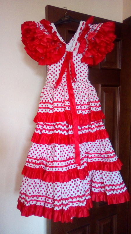 Traje de flamenca para niña de 10-12 años