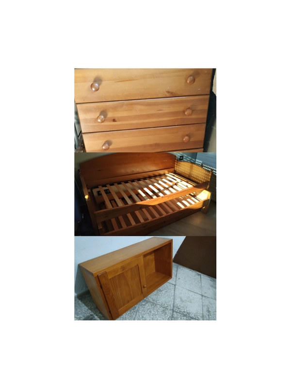 Cama Nido,mueble de colgar y mueble con cajones