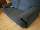 sofa tapizado en tela