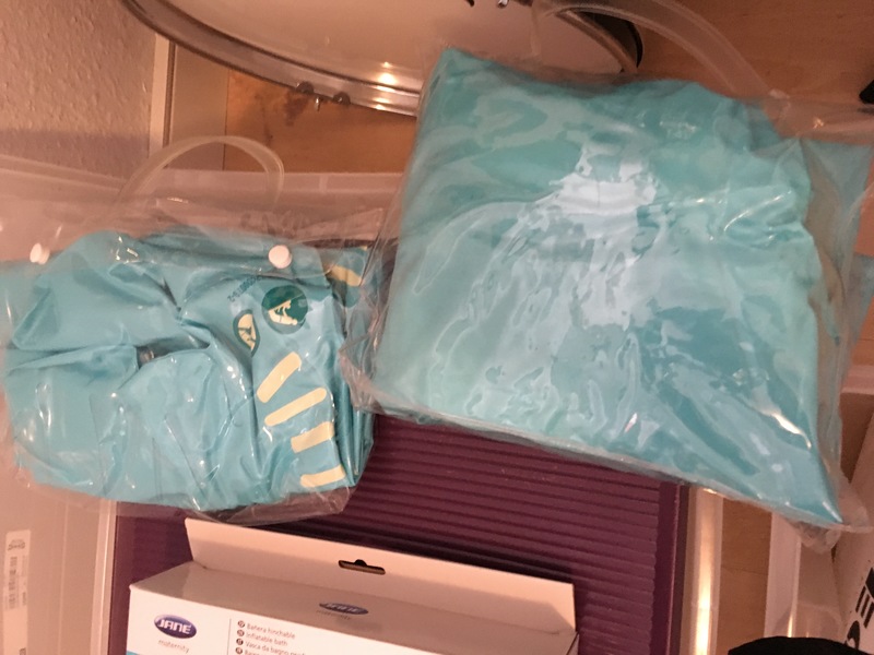 Bañera y cambiador hinchable bebé