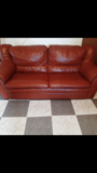 Sofa piel maron