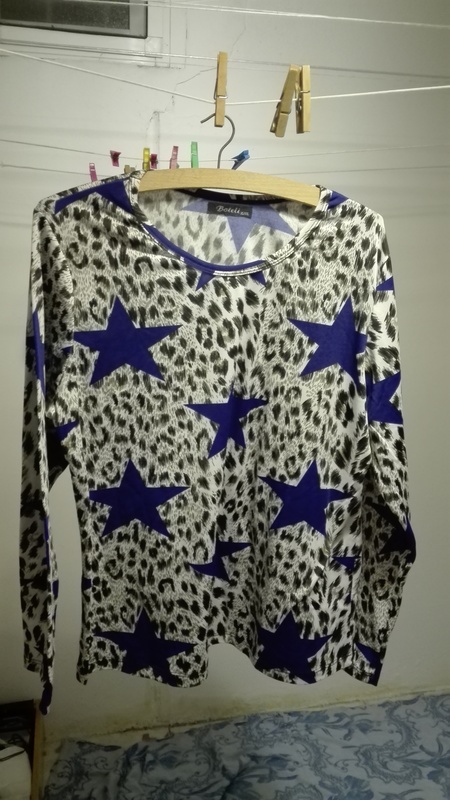 Bluson leopardo con Estrellas azul Talla XXL(Teregalo)