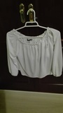 Blusa blanca gomas Talla S (Nara)