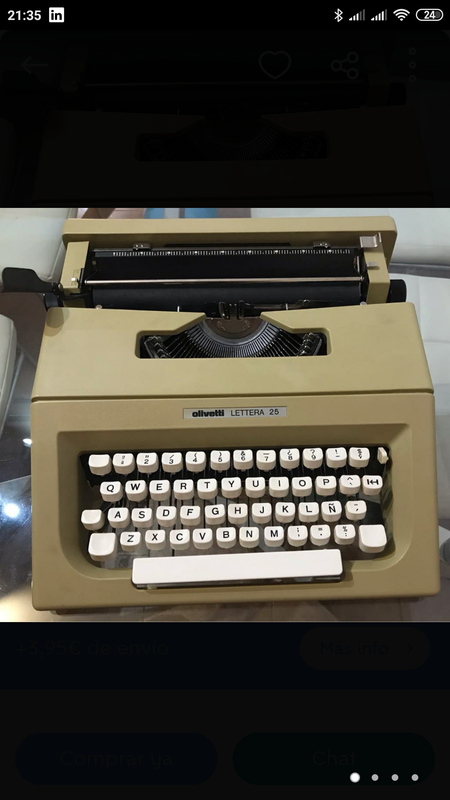 Máquina de escribir Olivetti Letreros 25