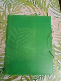 Carpeta verde con gomas