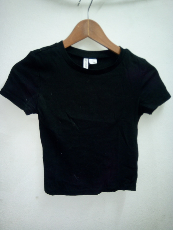 Camiseta negra XS 11 12 años