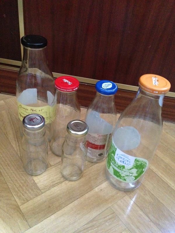 Botellas de vidrio reutilizables