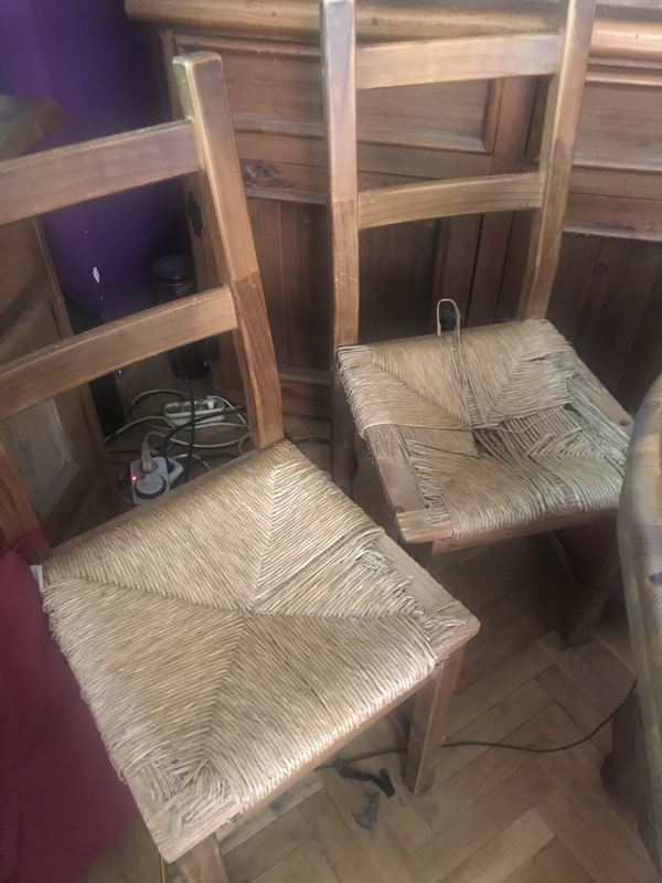 6 sillas enea para restaurar