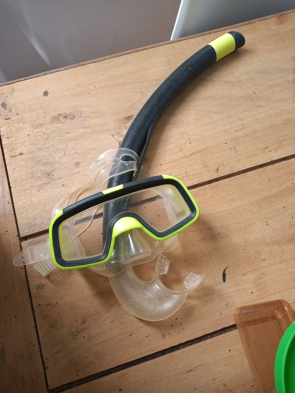 gafas y tubo para niños