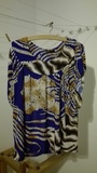 Camisa tonos azules y leopardo. Talla xl/L