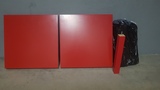 2 mesas auxiliares rojas IKEA