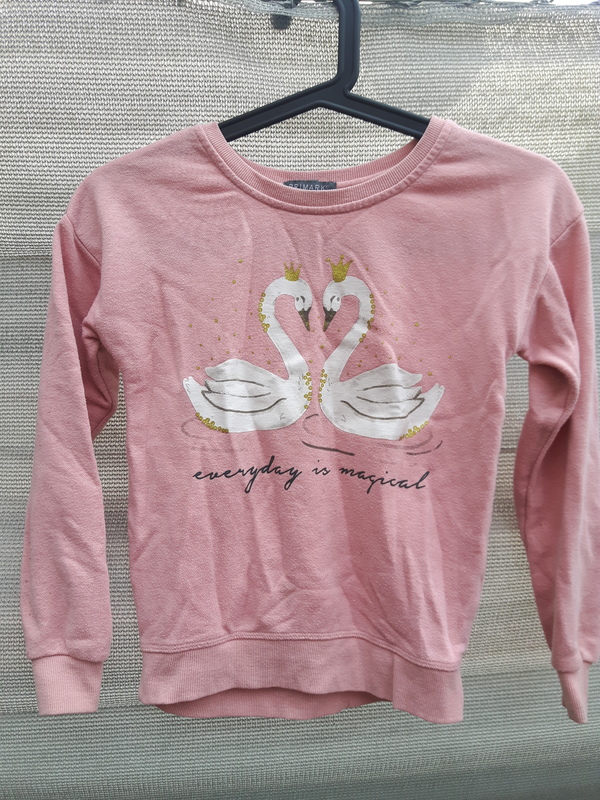 63, Sudadera rosa cisne