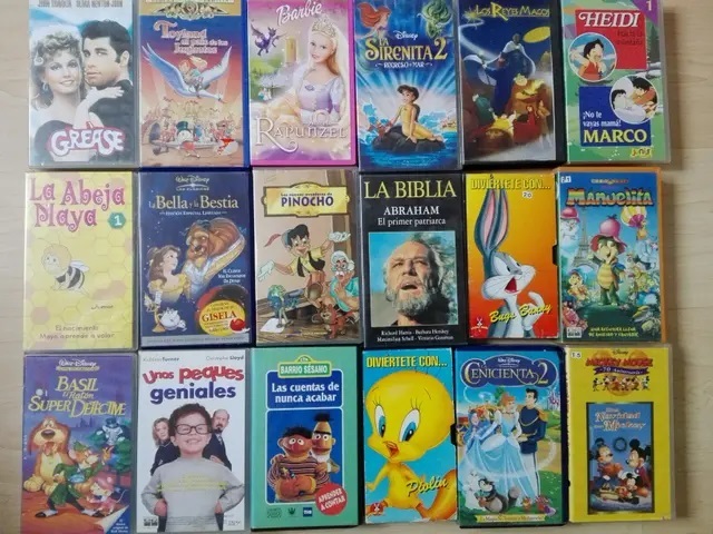 Más cintas de video VHS infantiles