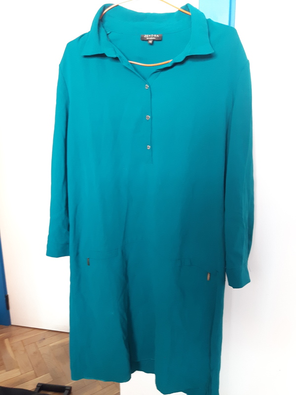 135. CAMISA-VESTIDO ESTILO SEDA VERDE PISTACHO