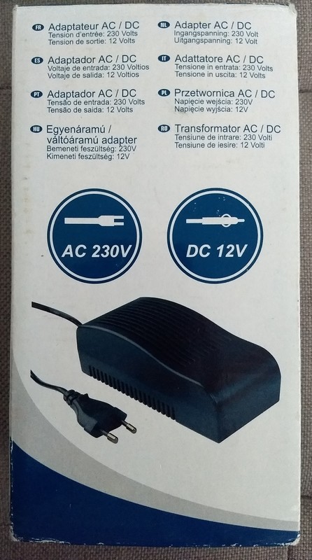 Adaptador AC/DC - 230V/12V