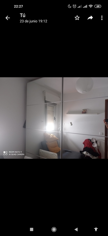 Dos puertas de armario con espejos 230cm x 102cm aprox