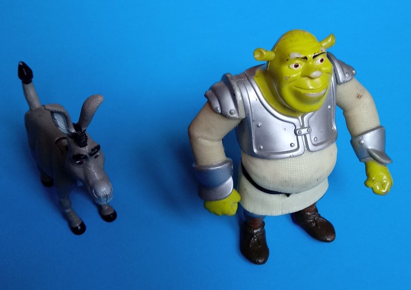 Muñecos de Shrek y Burro