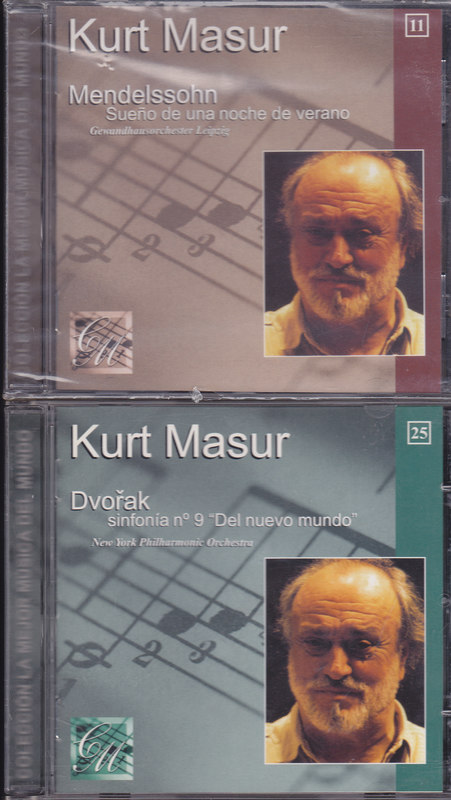 2 CDS. KURT MASUR. DVORAK Y MENDELSSOHN