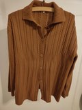 Chaqueta de punto marron, talla XL(Ucrania)