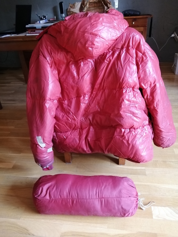 Saco y anorak de plumas