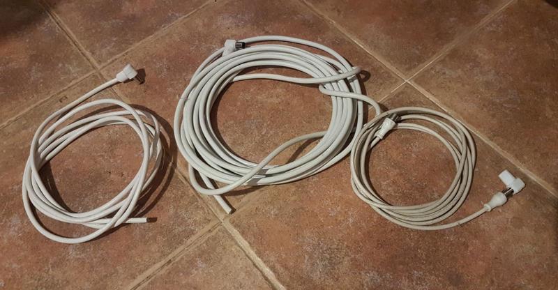 Cables coaxiales (de antena de TV)