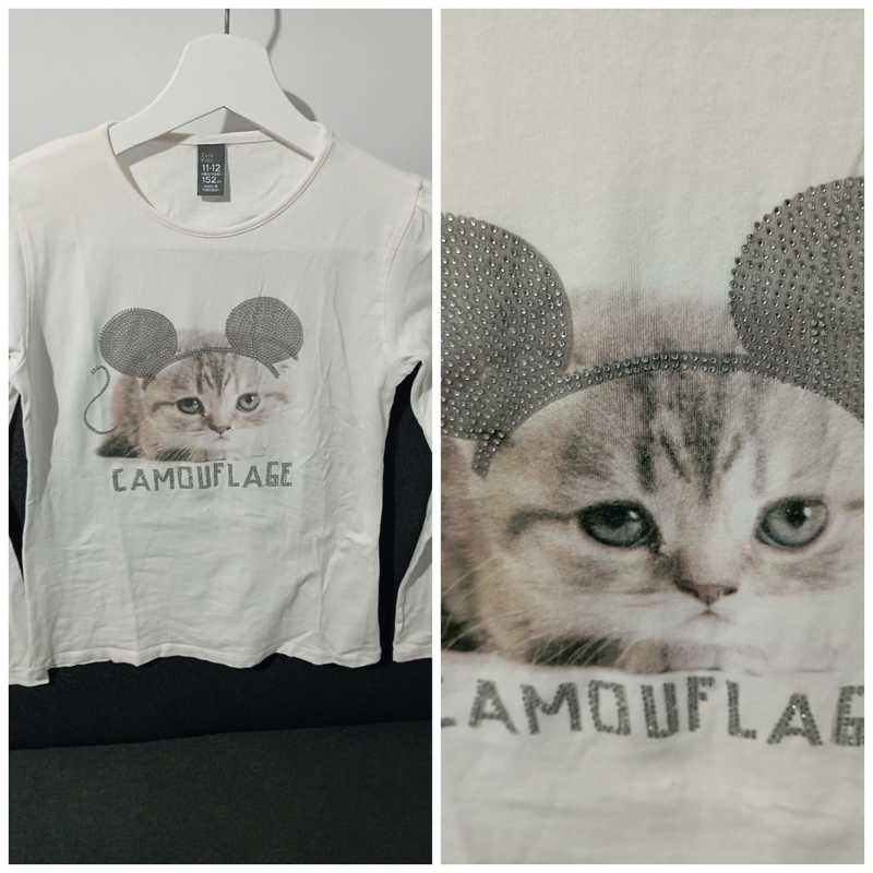 Camiseta gatito Talla 10 años