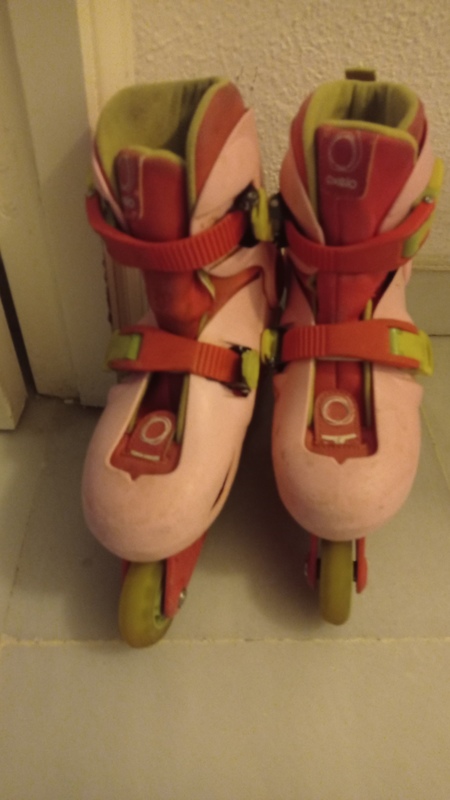 Patines rosas en línea talla 30-33